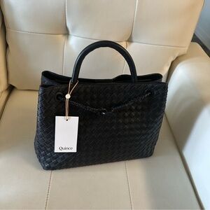 🖤 Quince Italian Leather Handwoven Satchel - NWT 🖤